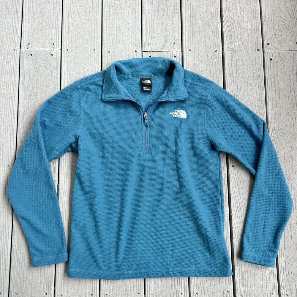 The North Face Quarter Zip Teal Pullover Men's-Size M